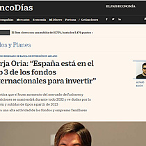 Borja Oria: Espaa est en el top 3 de los fondos internacionales para invertir